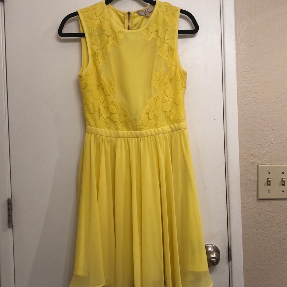 ted baker size one yellow dress
